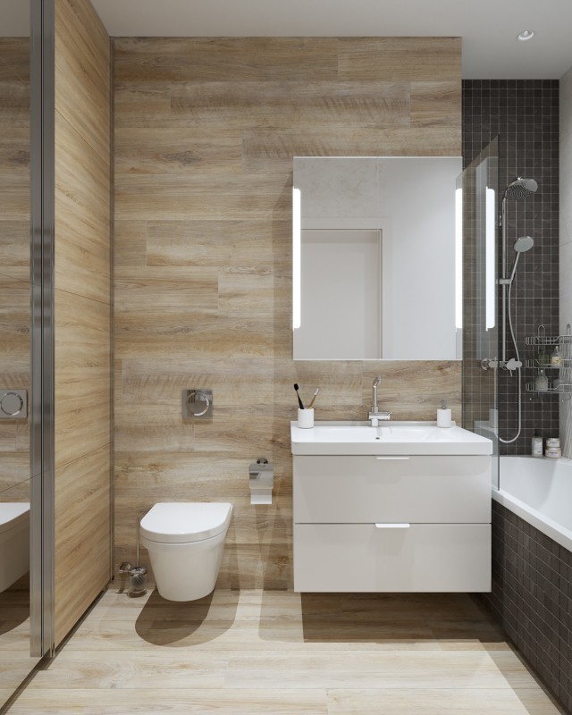 Современный интерьер – квартира в теплых тонах