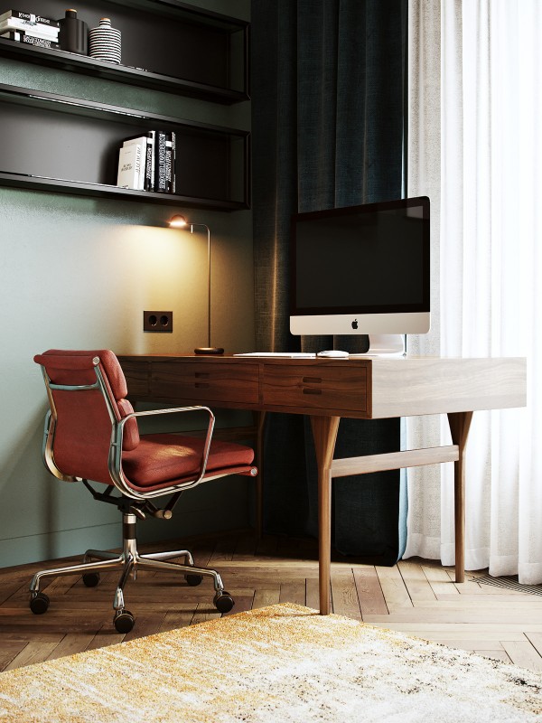 Строгий и роскошный интерьер двухуровневой квартиры Строгий и роскошный интерьер двухуровневой квартиры