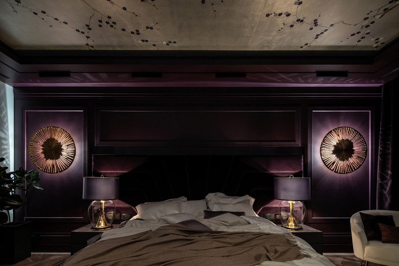 Выразительный и таинственный фиолетовый цвет в интерьере спальни Выразительный и таинственный фиолетовый цвет в интерьере спальни