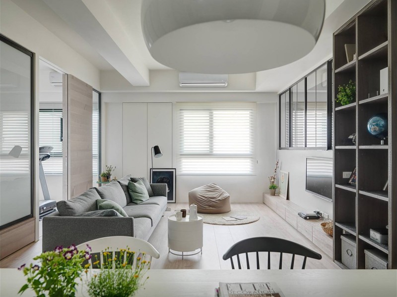 Гостиная, оформленная в нейтральной цветовой гамме Гостиная, оформленная в нейтральной цветовой гамме