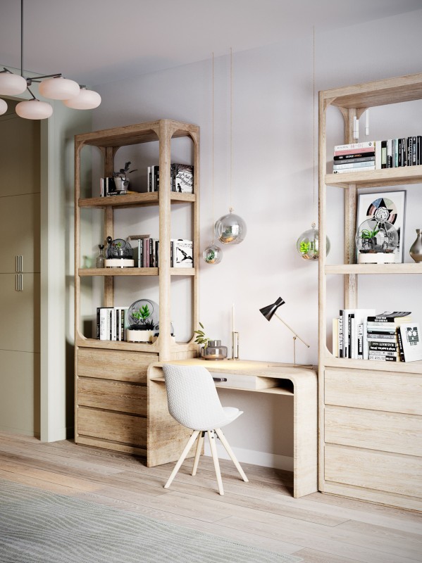 Просторные апартаменты, оформленные в пастельных тонах