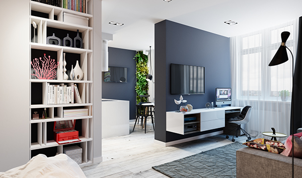 Стильное оформление квартиры-студии