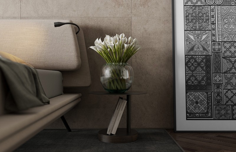 Стильный дизайн интерьера с темными акцентами Стильный дизайн интерьера с темными акцентами