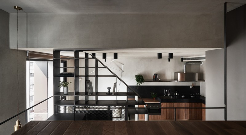 Интерьер двухуровневой студии