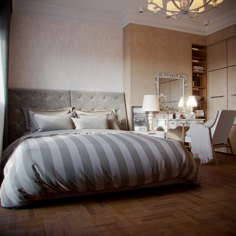 Интерьер квартиры площадью 78 кв.м.