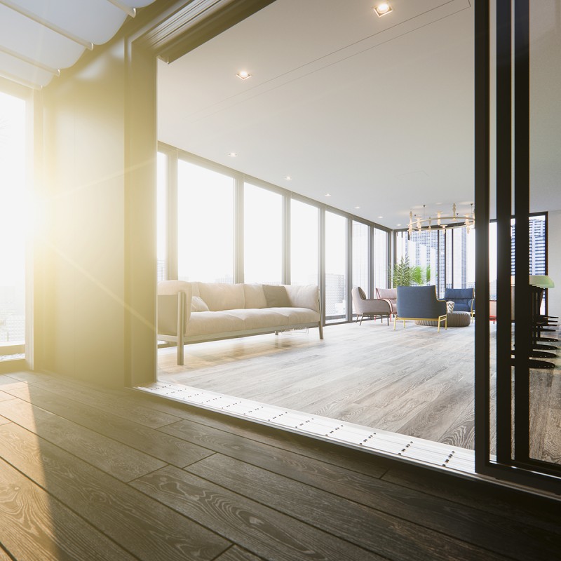 Пентхаус, оформленный в темных тонах