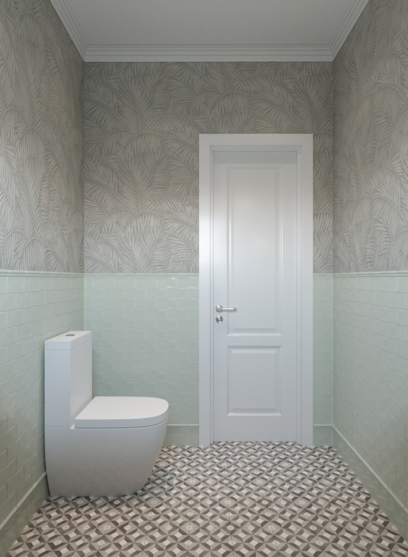 Интерьер загородного дома в пастельных тонах