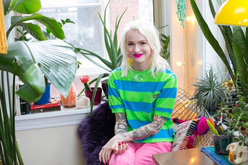 Красочный интерьер квартиры в Чикаго Красочный интерьер квартиры в Чикаго