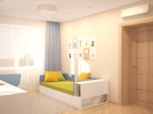 Уютная квартира с мягкими цитрусовыми акцентами