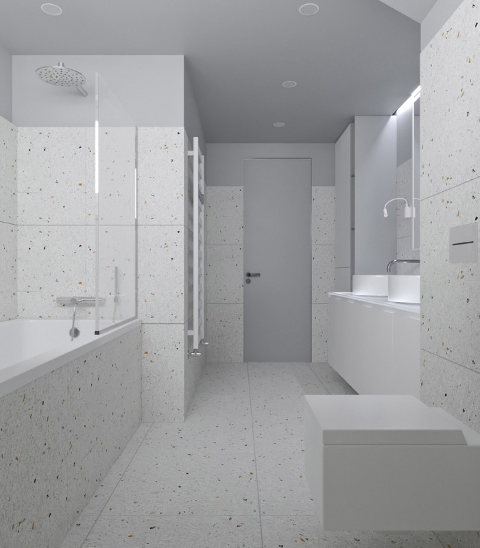 Дизайн-проект апартаментов в стиле "минимализм"