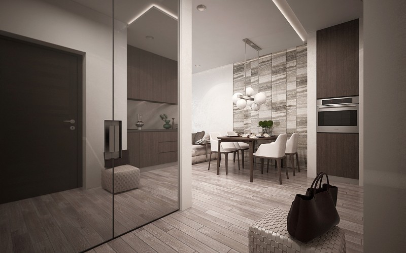 Интерьер варшавской квартиры в коричневых тонах Интерьер варшавской квартиры в коричневых тонах