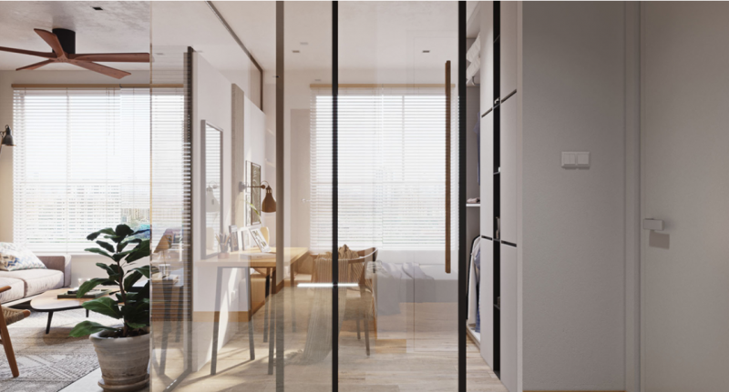 Акцент на элементы из дерева в оформлении уютной квартиры Акцент на элементы из дерева в оформлении уютной квартиры