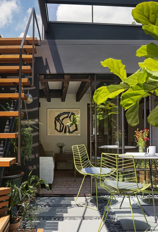 Апартаменты на верхнем этаже и крыше старого склада в Нью-Йорке