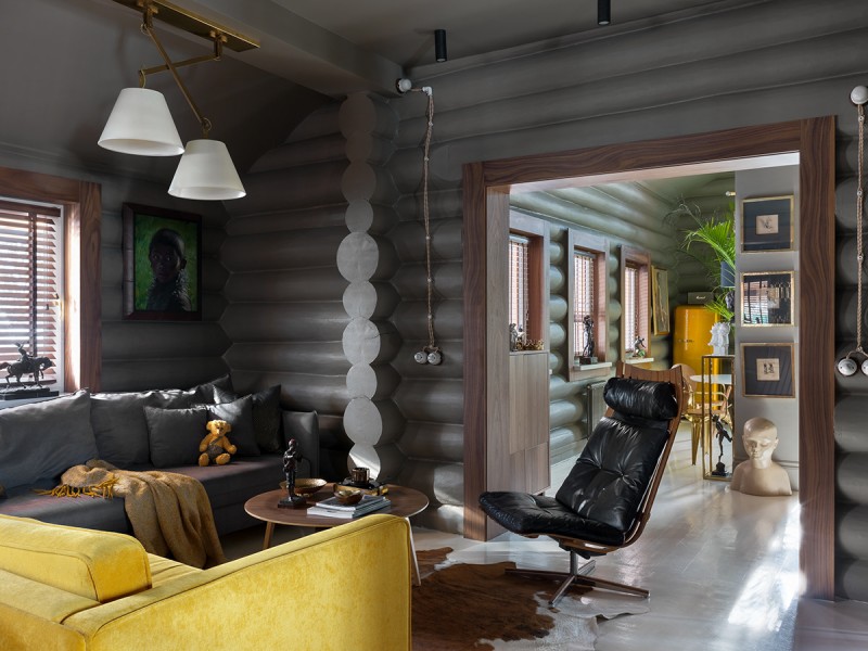 Экстравагантное оформление загородного дома