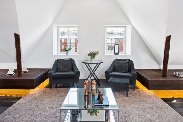 Просторная квартира-лофт в Стокгольме