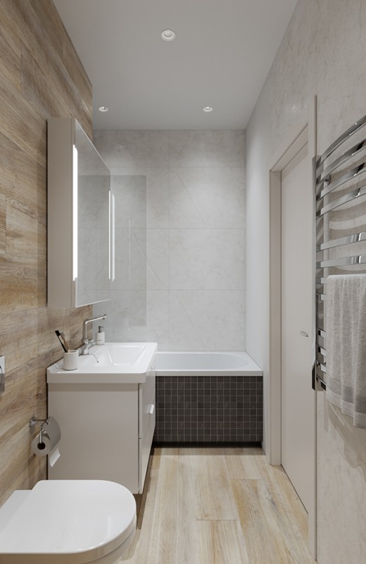 Современный интерьер – квартира в теплых тонах