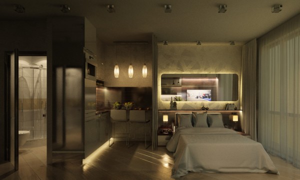 Атмосфера роскоши в крошечной квартире