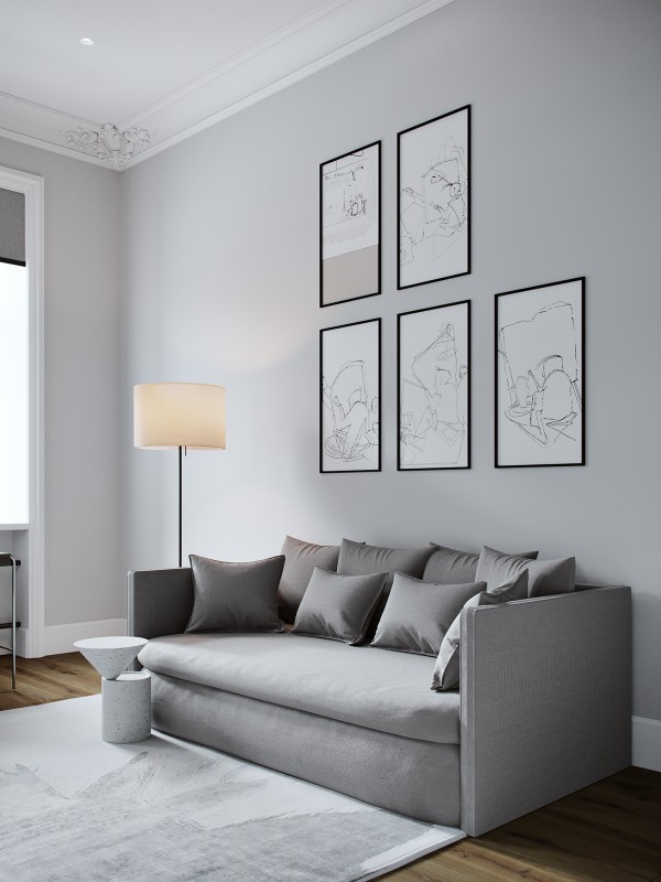 Интерьер в черно-белых тонах