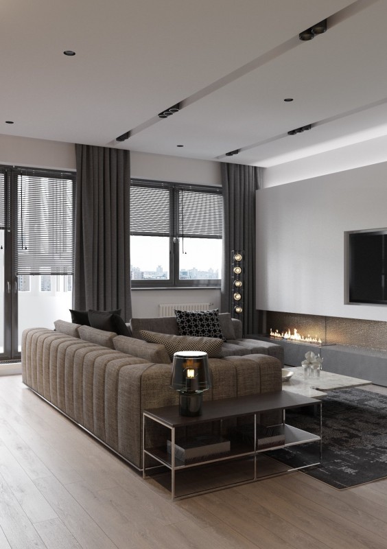 Интерьер в сером цвете: универсальный и функциональный