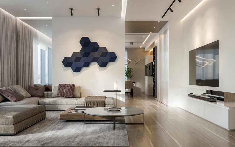 Уютная просторная гостиная