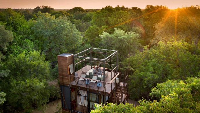 Ngala Treehouse - уединенный домик в частном заповеднике Ngala Private Game Reserve, ЮАР