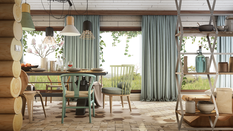 Проект деревянного дома в индустриальном стиле