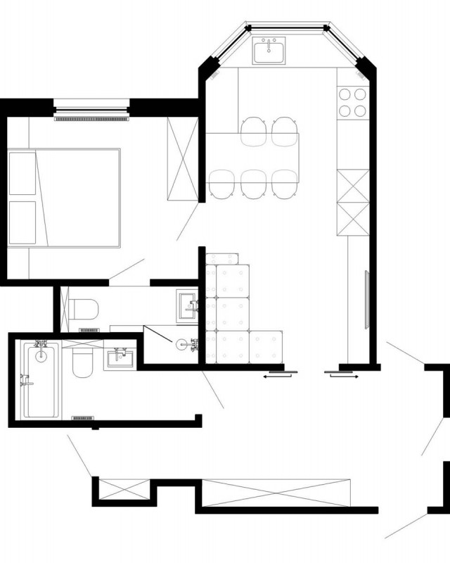 Дизайн-проект контрастных апартаментов