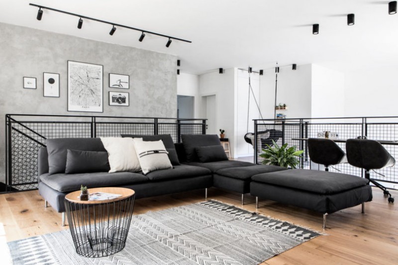 Интерьер дома в индустриальном стиле в Нир-Ам, Израиль Интерьер дома в индустриальном стиле в Нир-Ам, Израиль