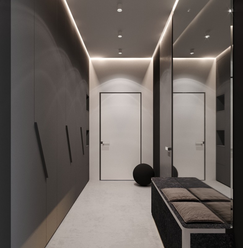 Минималистичная квартира в темных тонах