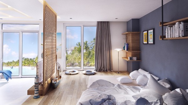 Пляжный дом в морской тематике