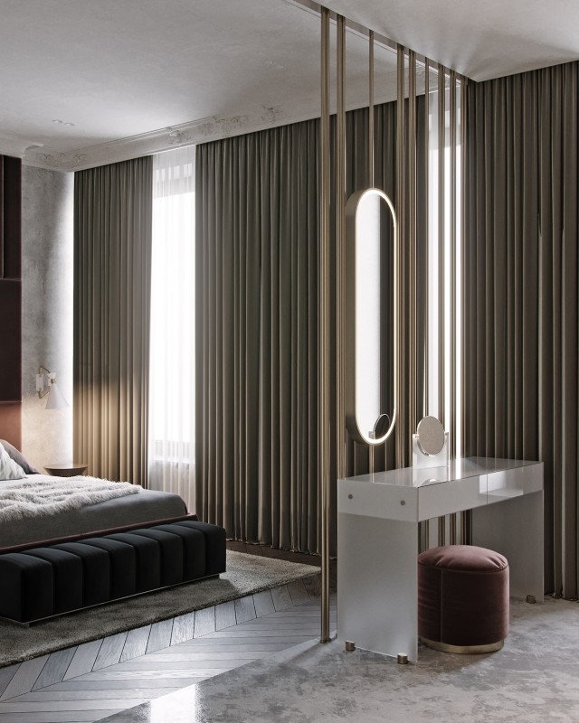 Роскошный интерьер квартиры площадью 107 кв.м.