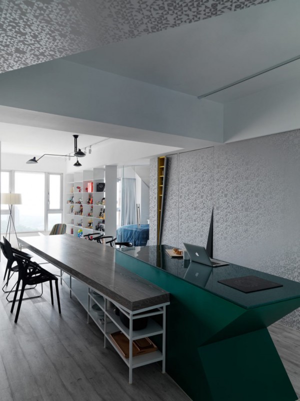 Яркие детали в интерьере апартаментов в Тайбэе