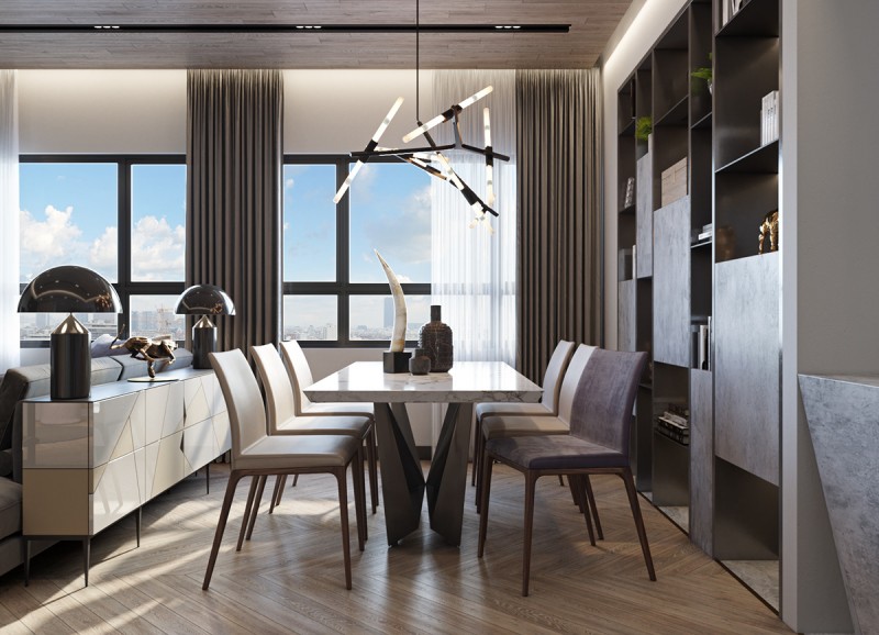 Интерьер в темных тонах