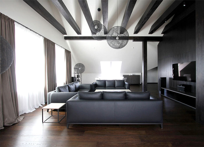 Минималистичный и изысканный интерьер пентхауса Минималистичный и изысканный интерьер пентхауса