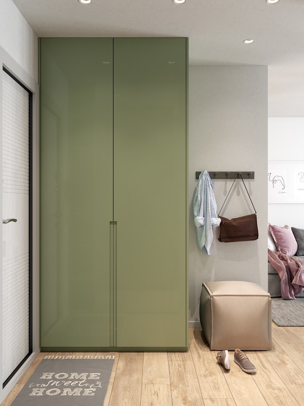 Небольшая квартира, оформленная в теплых тонах