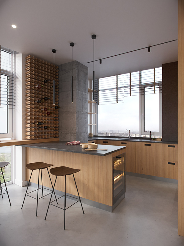 Просторная квартира с панорамными окнами