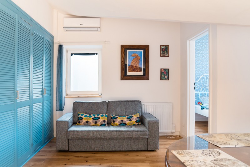 Интерьер мансардной квартиры в Кракове