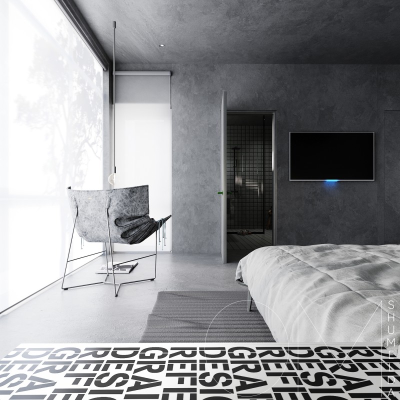 Интерьер стильных апартаментов в темных тонах Интерьер стильных апартаментов в темных тонах