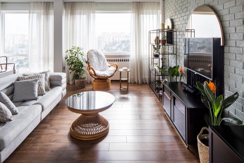 Легкий свежий интерьер апартаментов в Стамбуле