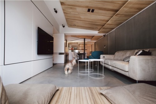 Многофункциональный интерьер апартаментов в Тайбэе