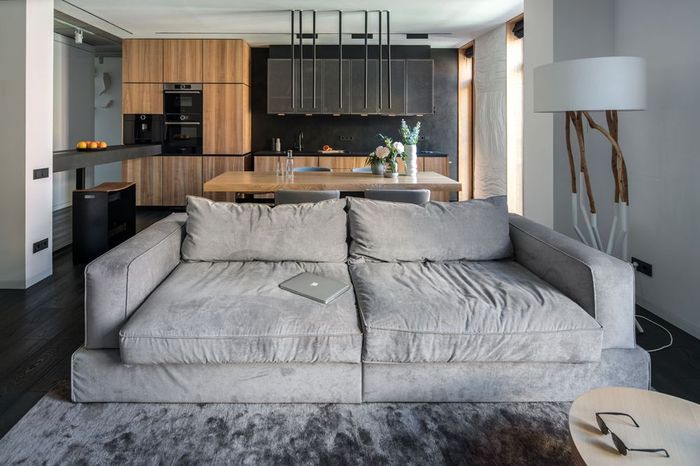 Стеклянные стены для зонирования киевской квартиры Стеклянные стены для зонирования киевской квартиры