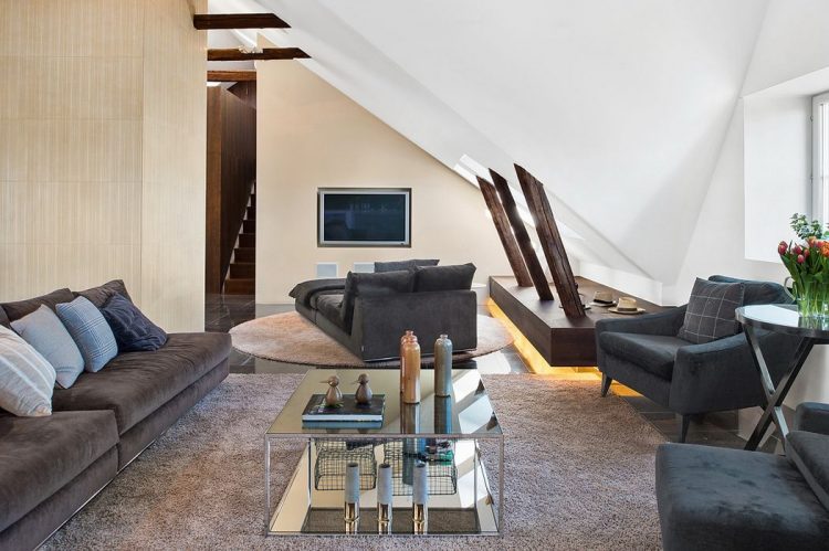 Просторная квартира-лофт в Стокгольме