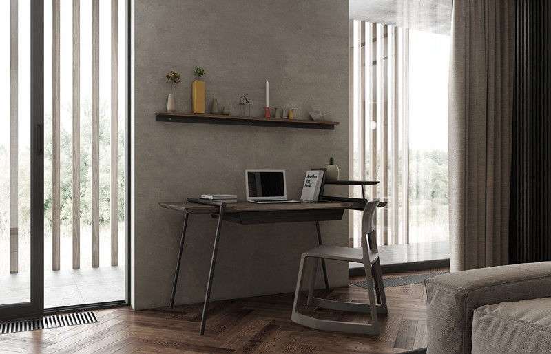 Стильный дизайн интерьера с темными акцентами Стильный дизайн интерьера с темными акцентами