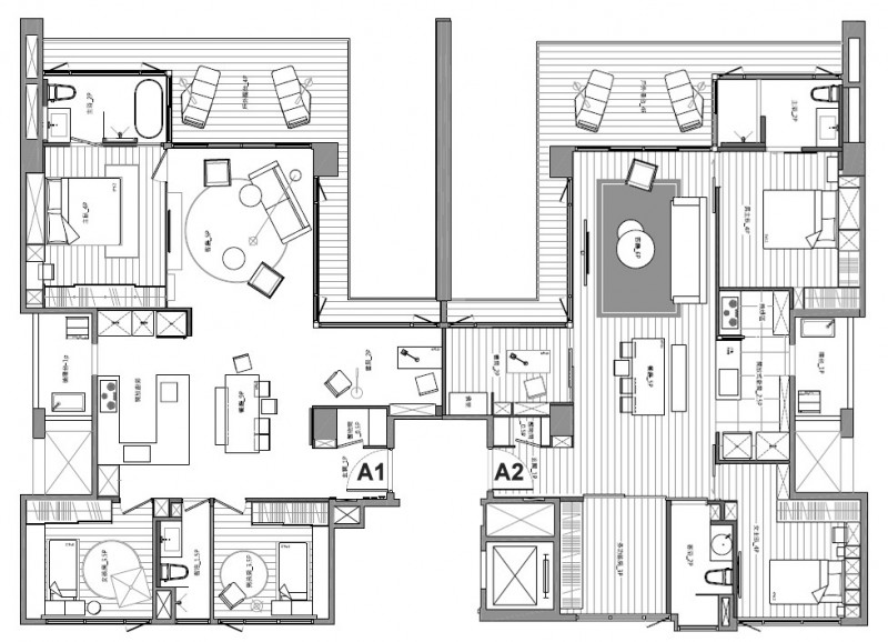 Дом для старшего и младшего поколения одной семьи в Тайбэе Дом для старшего и младшего поколения одной семьи в Тайбэе