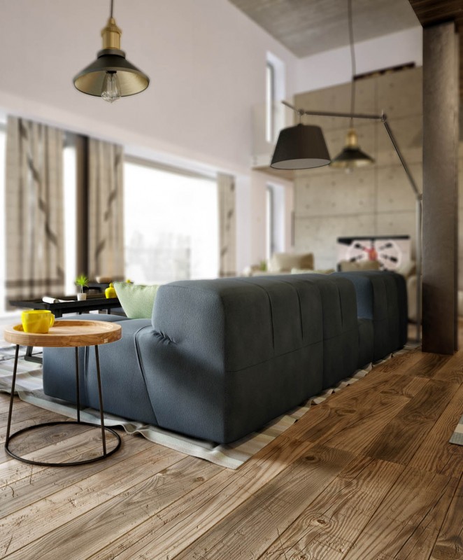 Интерьер апартаментов в индустриальном стиле Интерьер апартаментов в индустриальном стиле