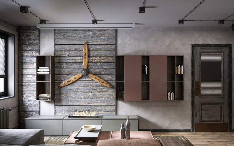 Интерьер квартиры в индустриальном стиле Интерьер квартиры в индустриальном стиле