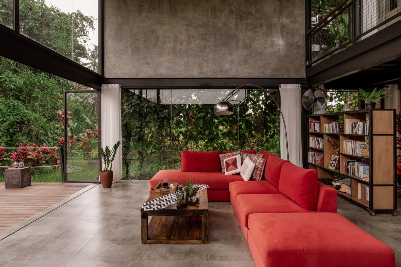 Вилла в стиле "лофт" с роскошным фоном тропических джунглей на Бали Вилла в стиле "лофт" с роскошным фоном тропических джунглей на Бали