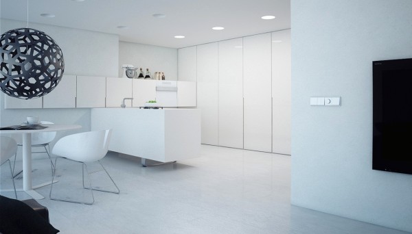 Минималистская квартира в белом цвете