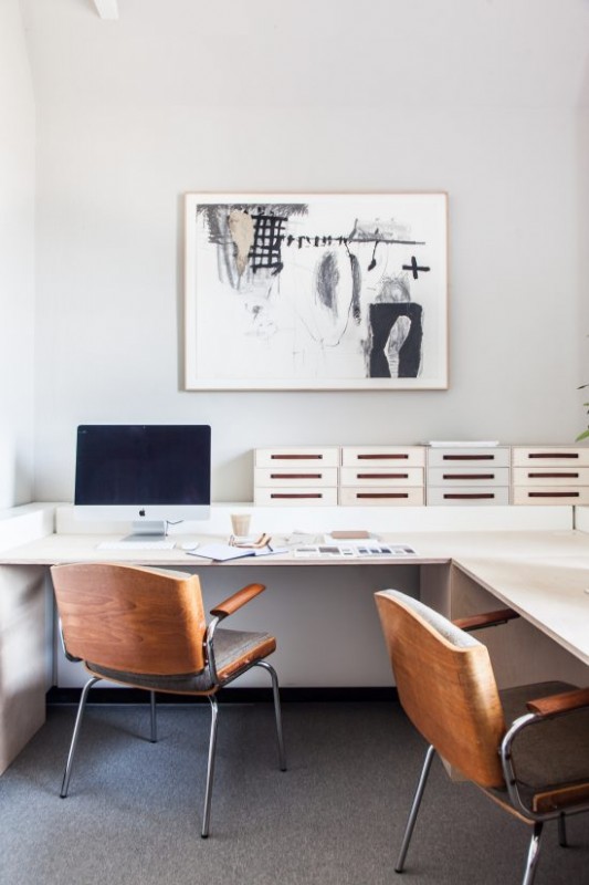 Спокойная атмосфера в дизайне творческой студии в Гааге