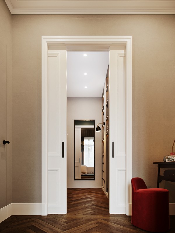 Строгий и роскошный интерьер двухуровневой квартиры Строгий и роскошный интерьер двухуровневой квартиры